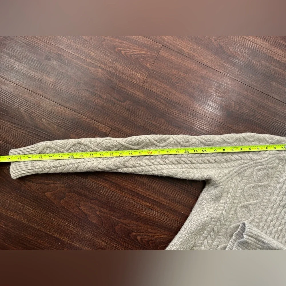 VTG Polo Country Ralph Lauren Cable-Knit Wool Pullover Sweater Sz L Oatmeal - Picture 11 of 14